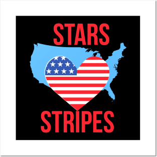 Funny Gift For Independence Day - Stars And Stripes Gift For Women ,Men Posters and Art